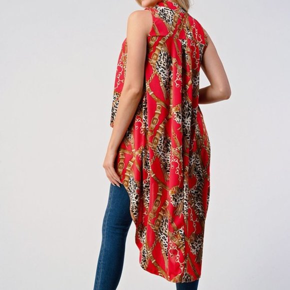 Multi-Color High-Lo Top - Picture 3 of 4